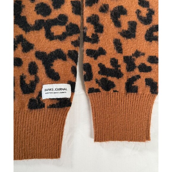 BANKS JOURNAL Wilder Men's Pullover Sweater Leopard Print - Picture 3 of 8